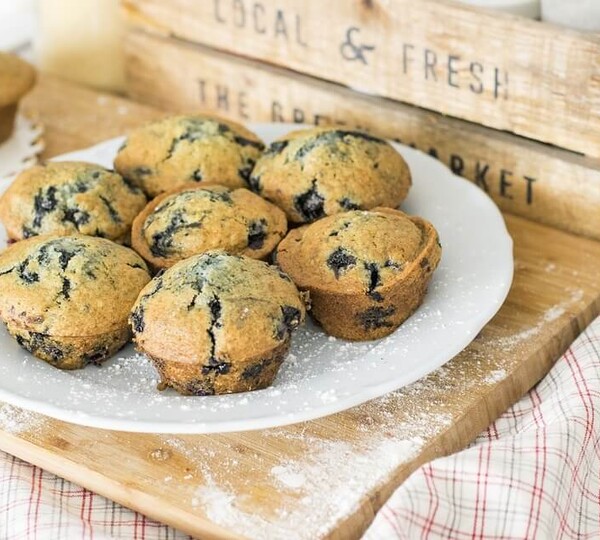 Cupcakes met blauwe bessen