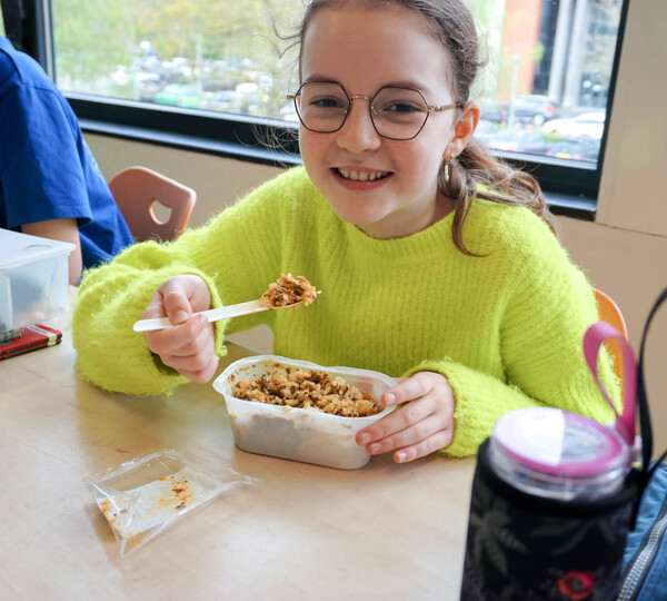 Gezonde, groenterijke schoollunch, meer informatie voor ouders